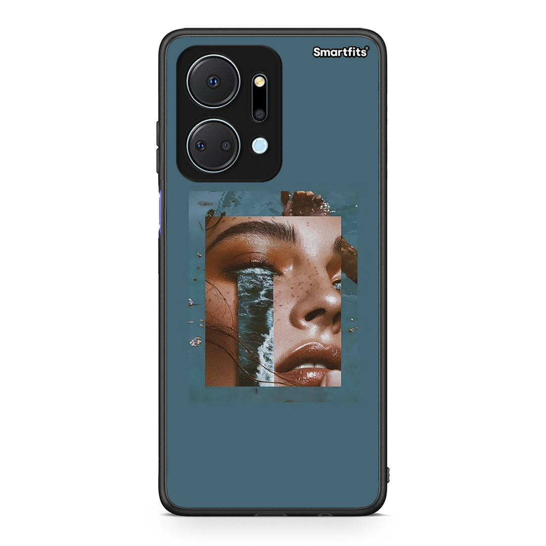 Honor X7a Cry An Ocean θήκη από τη Smartfits με σχέδιο στο πίσω μέρος και μαύρο περίβλημα | Smartphone case with colorful back and black bezels by Smartfits