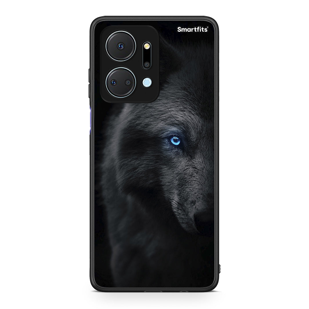 Honor X7a Dark Wolf θήκη από τη Smartfits με σχέδιο στο πίσω μέρος και μαύρο περίβλημα | Smartphone case with colorful back and black bezels by Smartfits