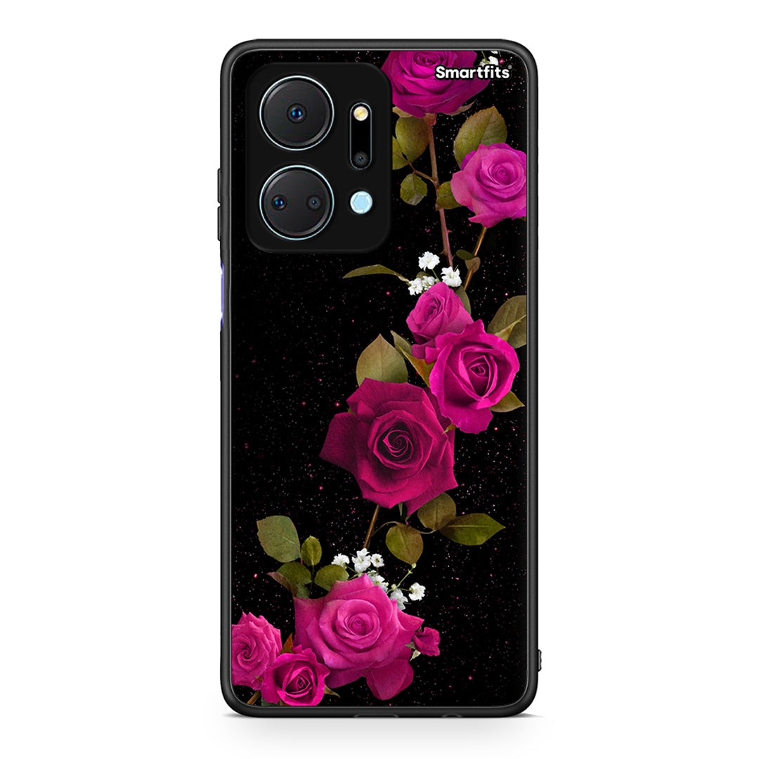 4 - Honor X7a Red Roses Flower case, cover, bumper