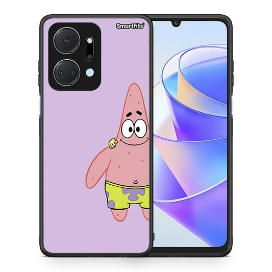 Θήκη Honor X7a Friends Patrick από τη Smartfits με σχέδιο στο πίσω μέρος και μαύρο περίβλημα | Honor X7a Friends Patrick case with colorful back and black bezels