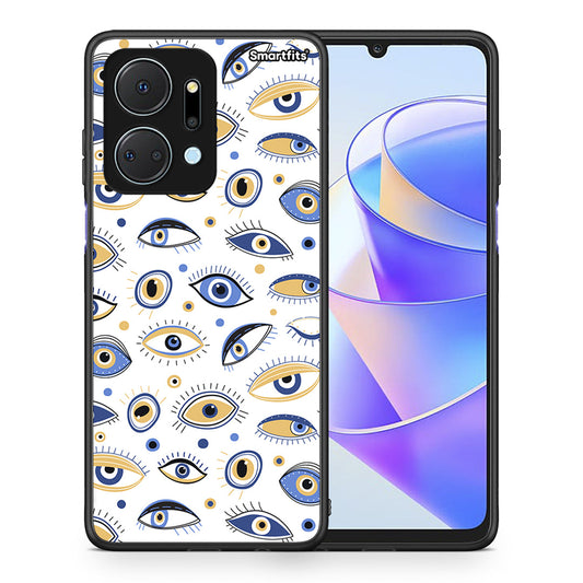 Θήκη Honor X7a Ftou Ftou από τη Smartfits με σχέδιο στο πίσω μέρος και μαύρο περίβλημα | Honor X7a Ftou Ftou case with colorful back and black bezels