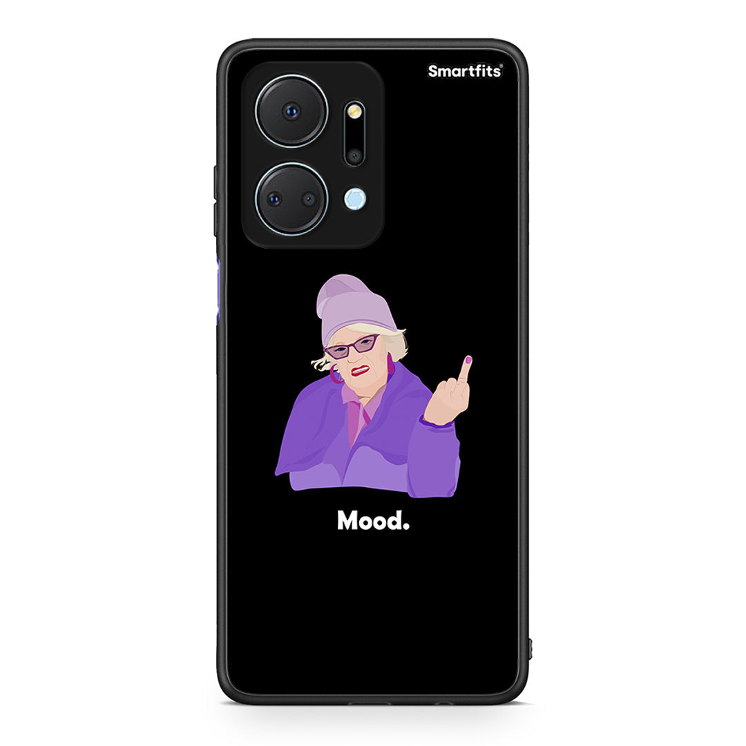Honor X7a Grandma Mood Black θήκη από τη Smartfits με σχέδιο στο πίσω μέρος και μαύρο περίβλημα | Smartphone case with colorful back and black bezels by Smartfits