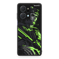 Thumbnail for Honor X7a Green Soldier Θήκη Αγίου Βαλεντίνου από τη Smartfits με σχέδιο στο πίσω μέρος και μαύρο περίβλημα | Smartphone case with colorful back and black bezels by Smartfits