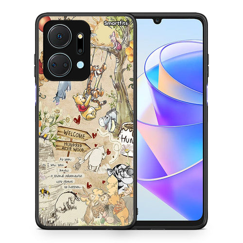 Θήκη Honor X7a Happy Friends από τη Smartfits με σχέδιο στο πίσω μέρος και μαύρο περίβλημα | Honor X7a Happy Friends case with colorful back and black bezels