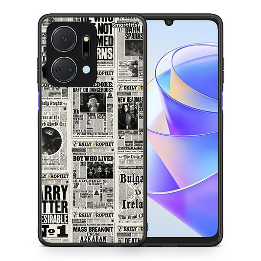 Θήκη Honor X7a Harry Paper από τη Smartfits με σχέδιο στο πίσω μέρος και μαύρο περίβλημα | Honor X7a Harry Paper case with colorful back and black bezels