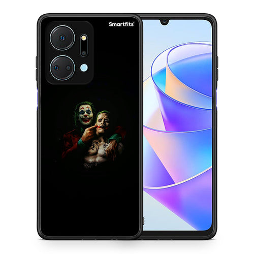 Θήκη Honor X7a Clown Hero από τη Smartfits με σχέδιο στο πίσω μέρος και μαύρο περίβλημα | Honor X7a Clown Hero case with colorful back and black bezels