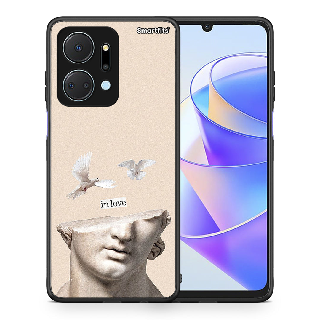 Θήκη Honor X7a In Love από τη Smartfits με σχέδιο στο πίσω μέρος και μαύρο περίβλημα | Honor X7a In Love case with colorful back and black bezels