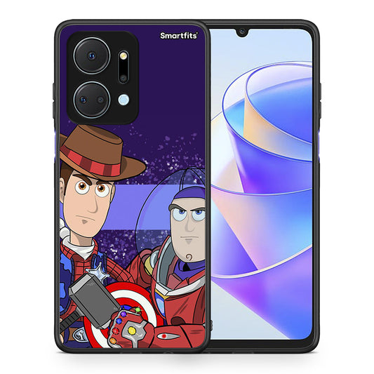 Θήκη Honor X7a Infinity Story από τη Smartfits με σχέδιο στο πίσω μέρος και μαύρο περίβλημα | Honor X7a Infinity Story case with colorful back and black bezels