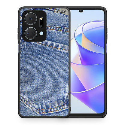 Θήκη Honor X7a Jeans Pocket από τη Smartfits με σχέδιο στο πίσω μέρος και μαύρο περίβλημα | Honor X7a Jeans Pocket case with colorful back and black bezels