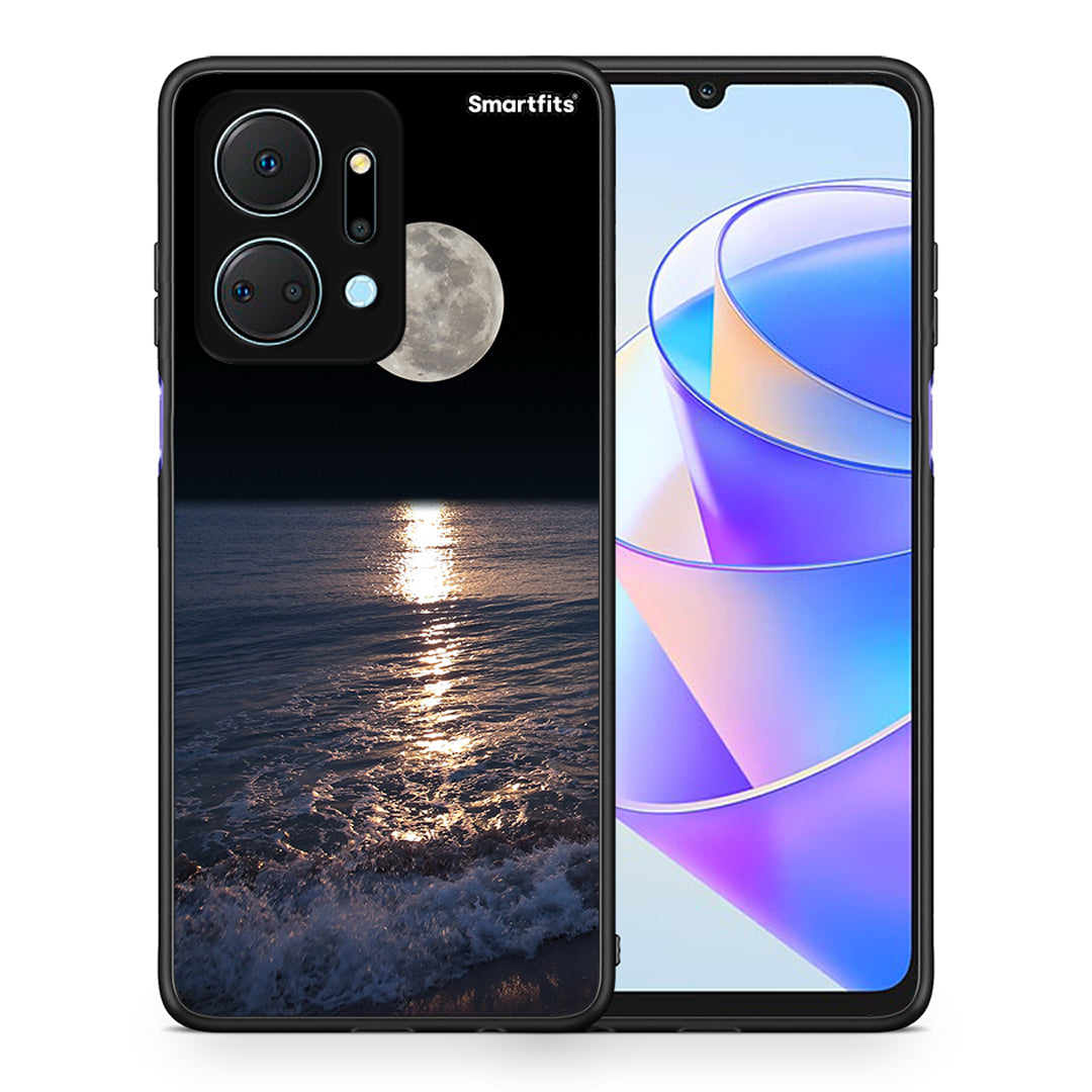 Θήκη Honor X7a Moon Landscape από τη Smartfits με σχέδιο στο πίσω μέρος και μαύρο περίβλημα | Honor X7a Moon Landscape case with colorful back and black bezels