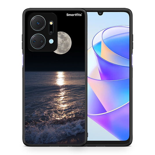 Θήκη Honor X7a Moon Landscape από τη Smartfits με σχέδιο στο πίσω μέρος και μαύρο περίβλημα | Honor X7a Moon Landscape case with colorful back and black bezels