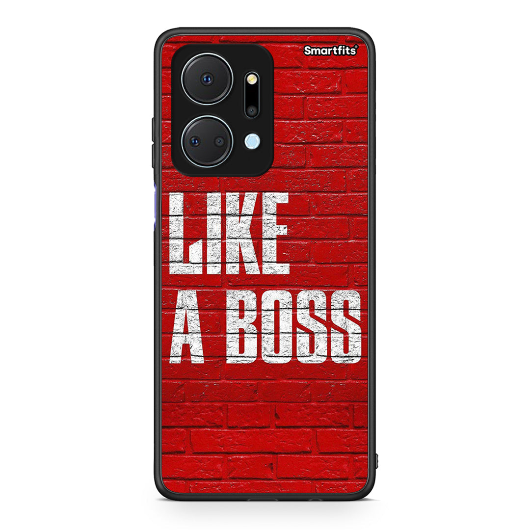 Honor X7a Like A Boss θήκη από τη Smartfits με σχέδιο στο πίσω μέρος και μαύρο περίβλημα | Smartphone case with colorful back and black bezels by Smartfits