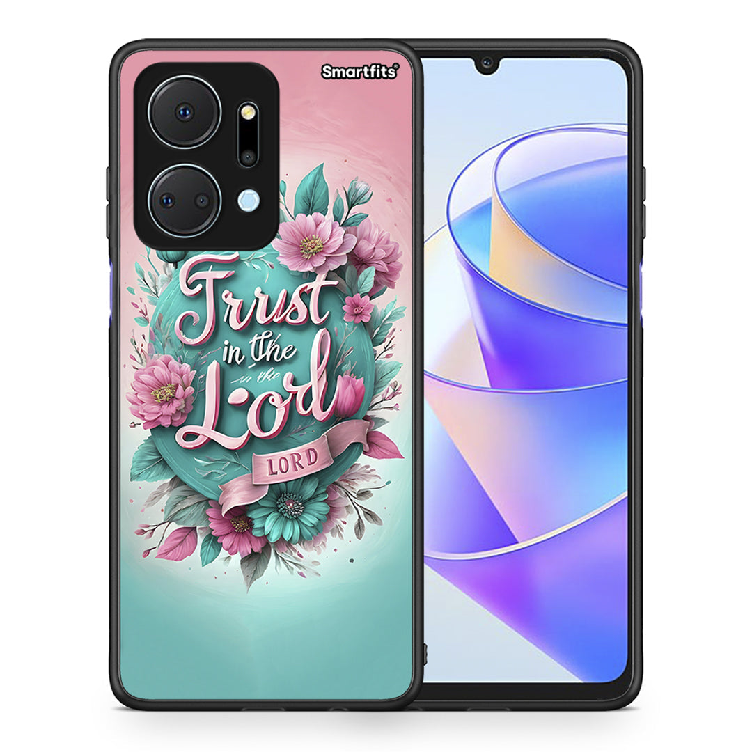 Θήκη Honor X7a Lord Trust από τη Smartfits με σχέδιο στο πίσω μέρος και μαύρο περίβλημα | Honor X7a Lord Trust case with colorful back and black bezels