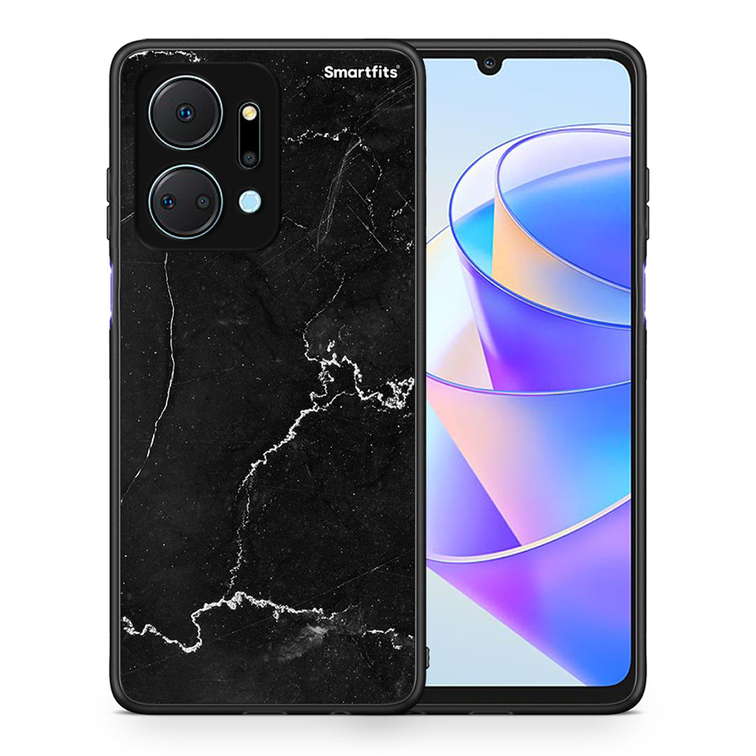 Θήκη Honor X7a Marble Black από τη Smartfits με σχέδιο στο πίσω μέρος και μαύρο περίβλημα | Honor X7a Marble Black case with colorful back and black bezels