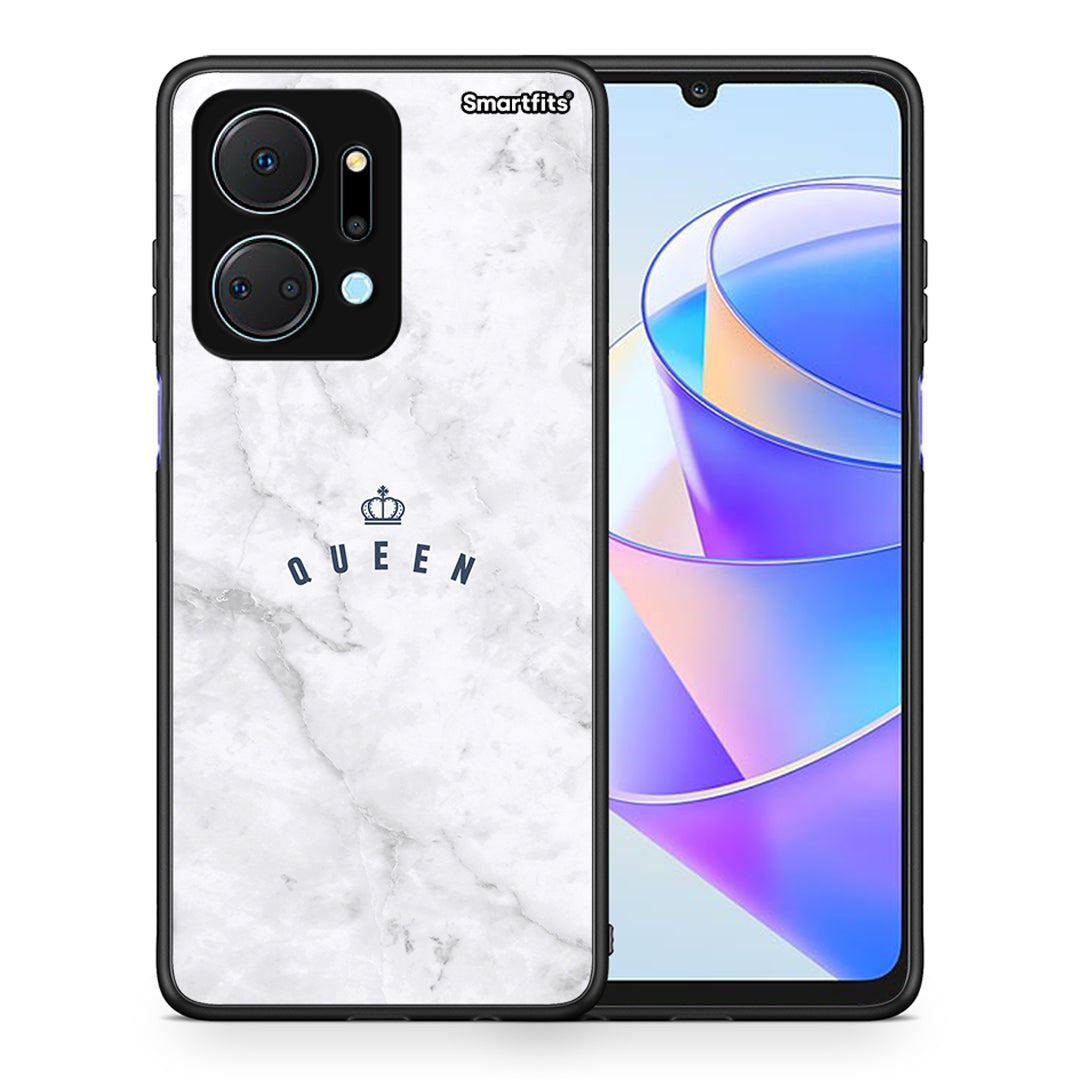 Θήκη Honor X7a Queen Marble από τη Smartfits με σχέδιο στο πίσω μέρος και μαύρο περίβλημα | Honor X7a Queen Marble case with colorful back and black bezels
