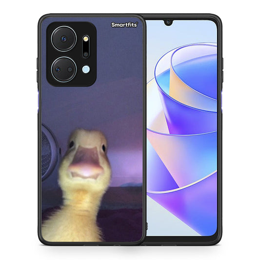 Θήκη Honor X7a Meme Duck από τη Smartfits με σχέδιο στο πίσω μέρος και μαύρο περίβλημα | Honor X7a Meme Duck case with colorful back and black bezels