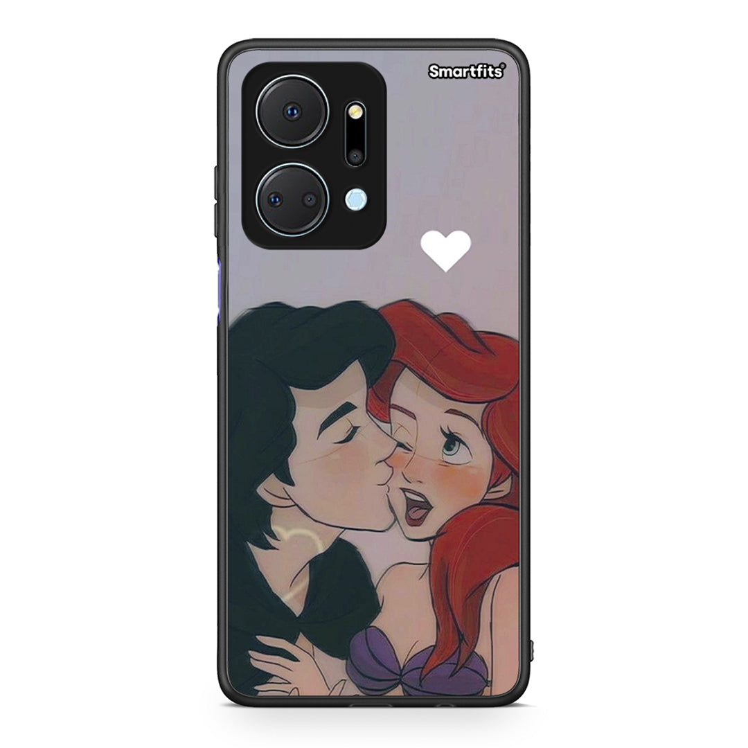 Honor X7a Mermaid Love Θήκη Αγίου Βαλεντίνου από τη Smartfits με σχέδιο στο πίσω μέρος και μαύρο περίβλημα | Smartphone case with colorful back and black bezels by Smartfits