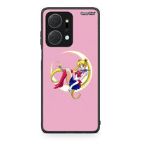 Thumbnail for Honor X7a Moon Girl θήκη από τη Smartfits με σχέδιο στο πίσω μέρος και μαύρο περίβλημα | Smartphone case with colorful back and black bezels by Smartfits