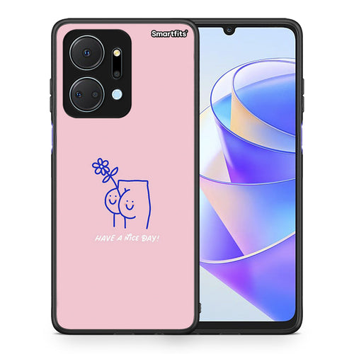 Θήκη Honor X7a Nice Day από τη Smartfits με σχέδιο στο πίσω μέρος και μαύρο περίβλημα | Honor X7a Nice Day case with colorful back and black bezels