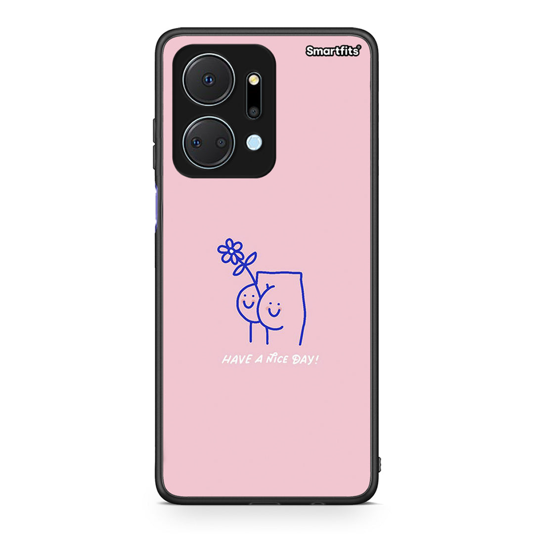 Honor X7a Nice Day θήκη από τη Smartfits με σχέδιο στο πίσω μέρος και μαύρο περίβλημα | Smartphone case with colorful back and black bezels by Smartfits