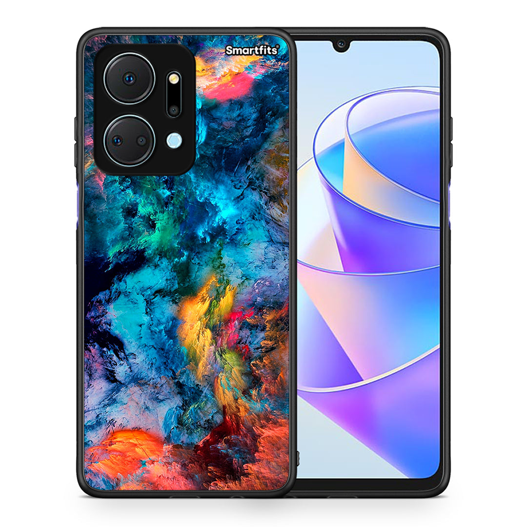Θήκη Honor X7a Crayola Paint από τη Smartfits με σχέδιο στο πίσω μέρος και μαύρο περίβλημα | Honor X7a Crayola Paint case with colorful back and black bezels