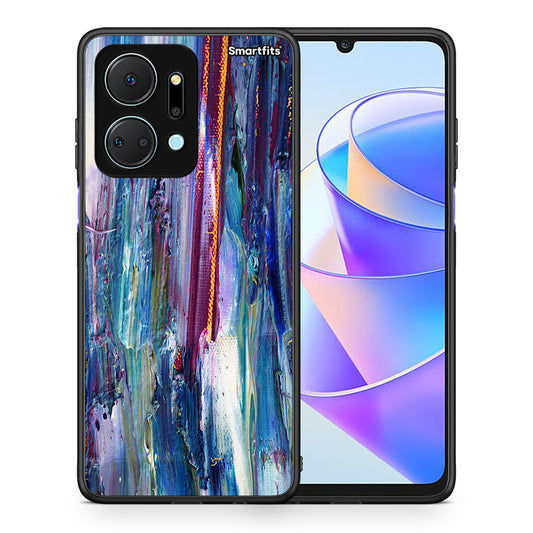 Θήκη Honor X7a Winter Paint από τη Smartfits με σχέδιο στο πίσω μέρος και μαύρο περίβλημα | Honor X7a Winter Paint case with colorful back and black bezels