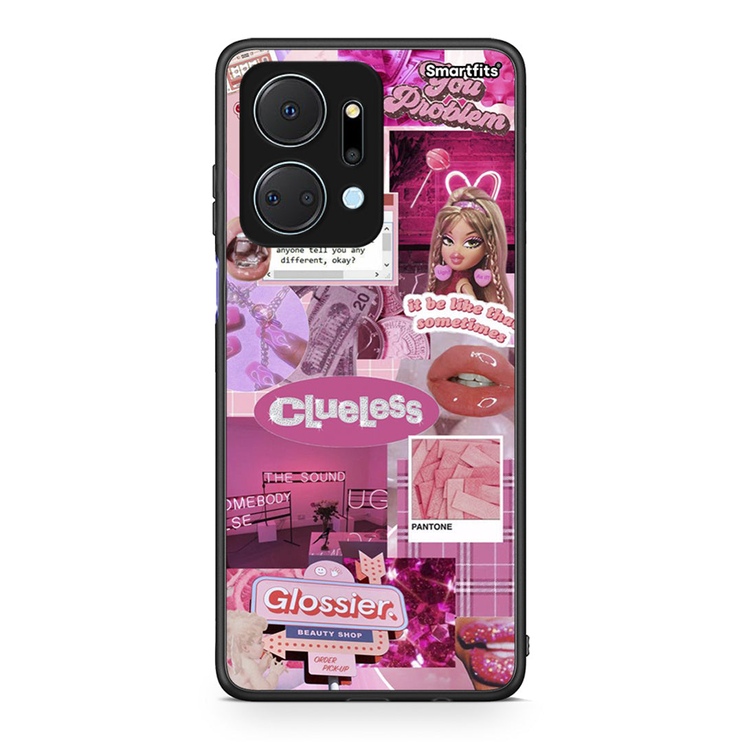Honor X7a Pink Love Θήκη Αγίου Βαλεντίνου από τη Smartfits με σχέδιο στο πίσω μέρος και μαύρο περίβλημα | Smartphone case with colorful back and black bezels by Smartfits