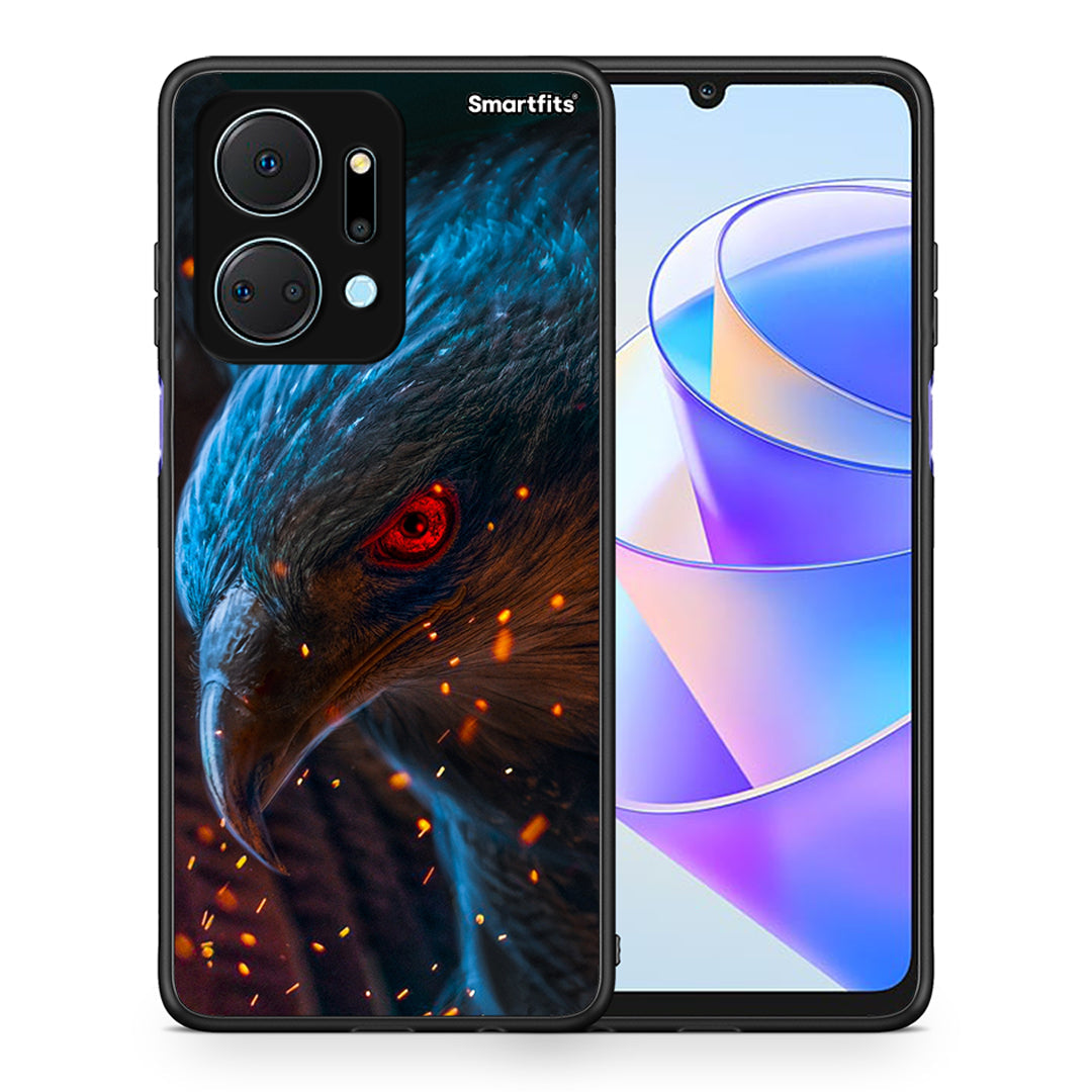 Θήκη Honor X7a Eagle PopArt από τη Smartfits με σχέδιο στο πίσω μέρος και μαύρο περίβλημα | Honor X7a Eagle PopArt case with colorful back and black bezels