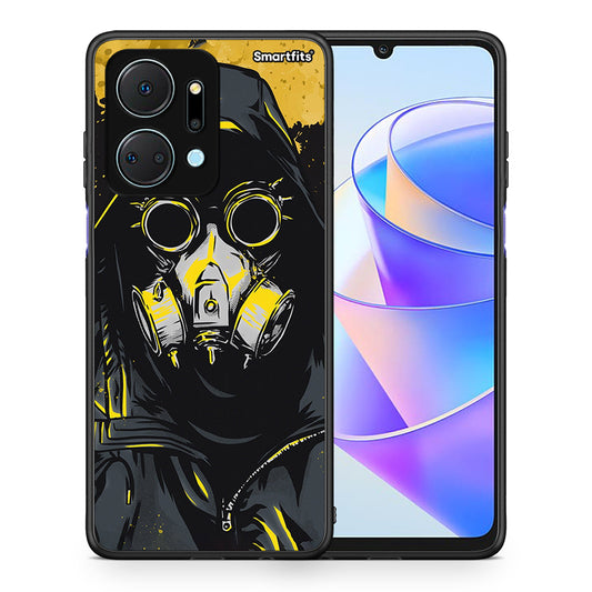 Θήκη Honor X7a Mask PopArt από τη Smartfits με σχέδιο στο πίσω μέρος και μαύρο περίβλημα | Honor X7a Mask PopArt case with colorful back and black bezels