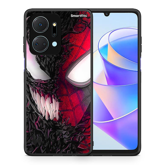 Θήκη Honor X7a SpiderVenom PopArt από τη Smartfits με σχέδιο στο πίσω μέρος και μαύρο περίβλημα | Honor X7a SpiderVenom PopArt case with colorful back and black bezels