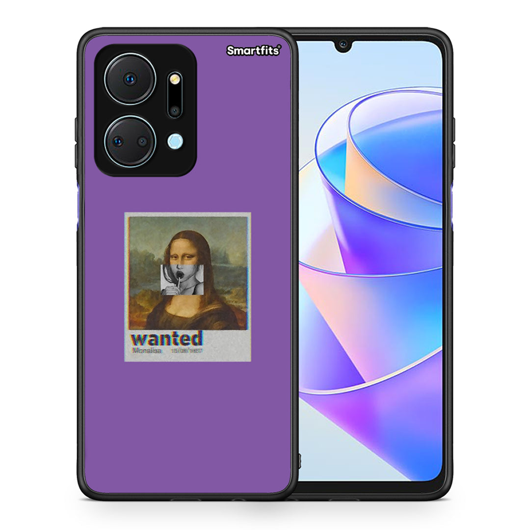 Θήκη Honor X7a Monalisa Popart από τη Smartfits με σχέδιο στο πίσω μέρος και μαύρο περίβλημα | Honor X7a Monalisa Popart case with colorful back and black bezels