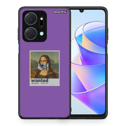 Θήκη Honor X7a Monalisa Popart από τη Smartfits με σχέδιο στο πίσω μέρος και μαύρο περίβλημα | Honor X7a Monalisa Popart case with colorful back and black bezels