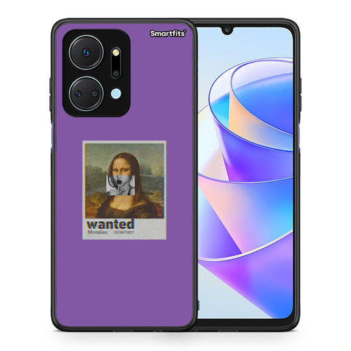Θήκη Honor X7a Monalisa Popart από τη Smartfits με σχέδιο στο πίσω μέρος και μαύρο περίβλημα | Honor X7a Monalisa Popart case with colorful back and black bezels
