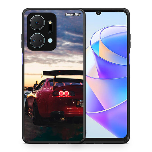 Θήκη Honor X7a Racing Supra από τη Smartfits με σχέδιο στο πίσω μέρος και μαύρο περίβλημα | Honor X7a Racing Supra case with colorful back and black bezels