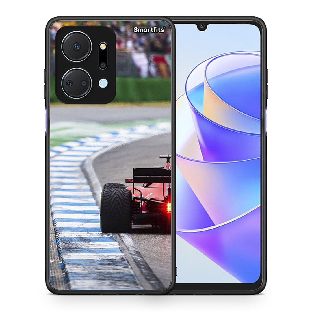 Θήκη Honor X7a Racing Vibes από τη Smartfits με σχέδιο στο πίσω μέρος και μαύρο περίβλημα | Honor X7a Racing Vibes case with colorful back and black bezels