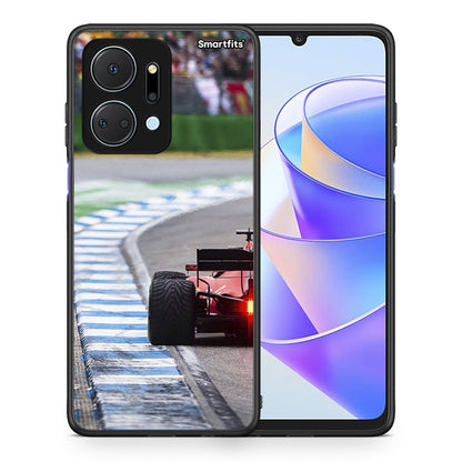Θήκη Honor X7a Racing Vibes από τη Smartfits με σχέδιο στο πίσω μέρος και μαύρο περίβλημα | Honor X7a Racing Vibes case with colorful back and black bezels