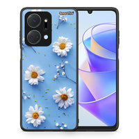 Thumbnail for Θήκη Honor X7a Real Daisies από τη Smartfits με σχέδιο στο πίσω μέρος και μαύρο περίβλημα | Honor X7a Real Daisies case with colorful back and black bezels