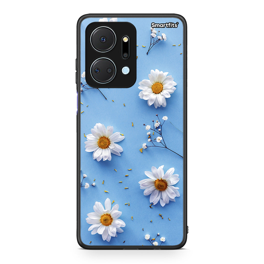 Honor X7a Real Daisies θήκη από τη Smartfits με σχέδιο στο πίσω μέρος και μαύρο περίβλημα | Smartphone case with colorful back and black bezels by Smartfits