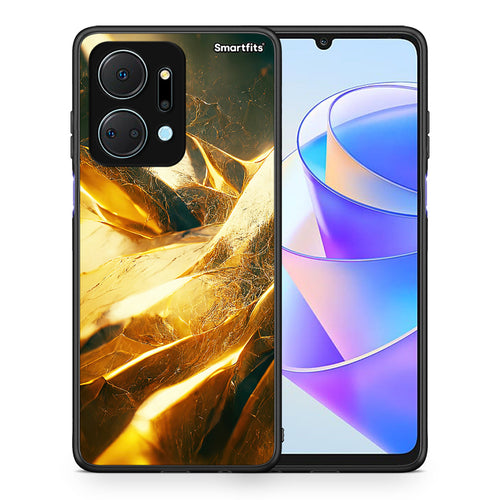 Θήκη Honor X7a Real Gold από τη Smartfits με σχέδιο στο πίσω μέρος και μαύρο περίβλημα | Honor X7a Real Gold case with colorful back and black bezels