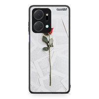 Thumbnail for Honor X7a Red Rose θήκη από τη Smartfits με σχέδιο στο πίσω μέρος και μαύρο περίβλημα | Smartphone case with colorful back and black bezels by Smartfits