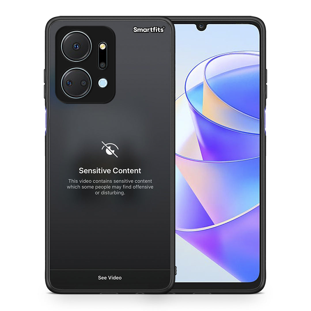 Θήκη Honor X7a Sensitive Content από τη Smartfits με σχέδιο στο πίσω μέρος και μαύρο περίβλημα | Honor X7a Sensitive Content case with colorful back and black bezels