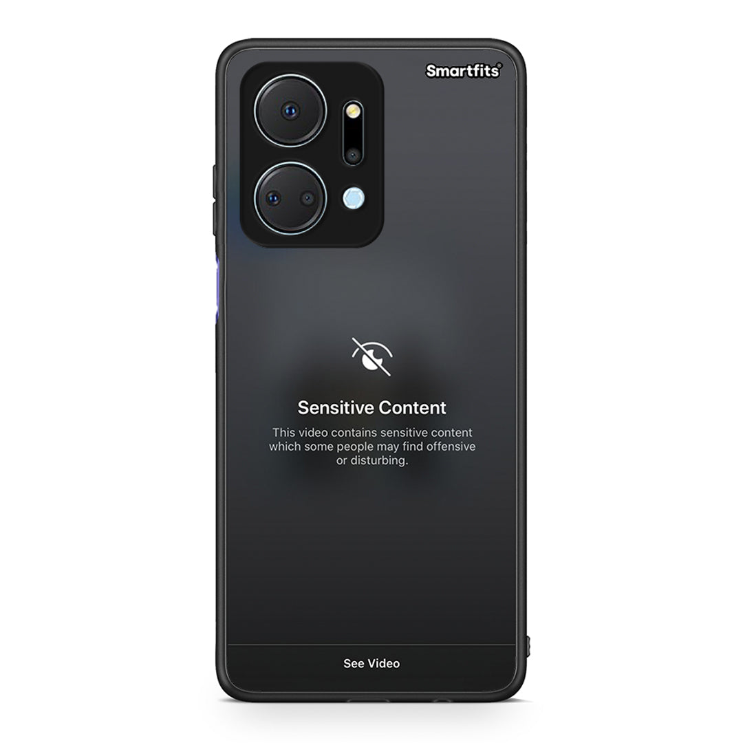 Honor X7a Sensitive Content θήκη από τη Smartfits με σχέδιο στο πίσω μέρος και μαύρο περίβλημα | Smartphone case with colorful back and black bezels by Smartfits