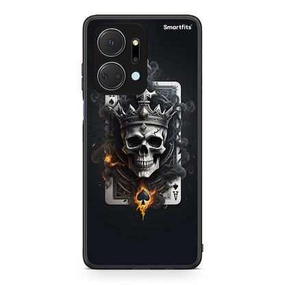 Honor X7a Skull King Ace θήκη από τη Smartfits με σχέδιο στο πίσω μέρος και μαύρο περίβλημα | Smartphone case with colorful back and black bezels by Smartfits