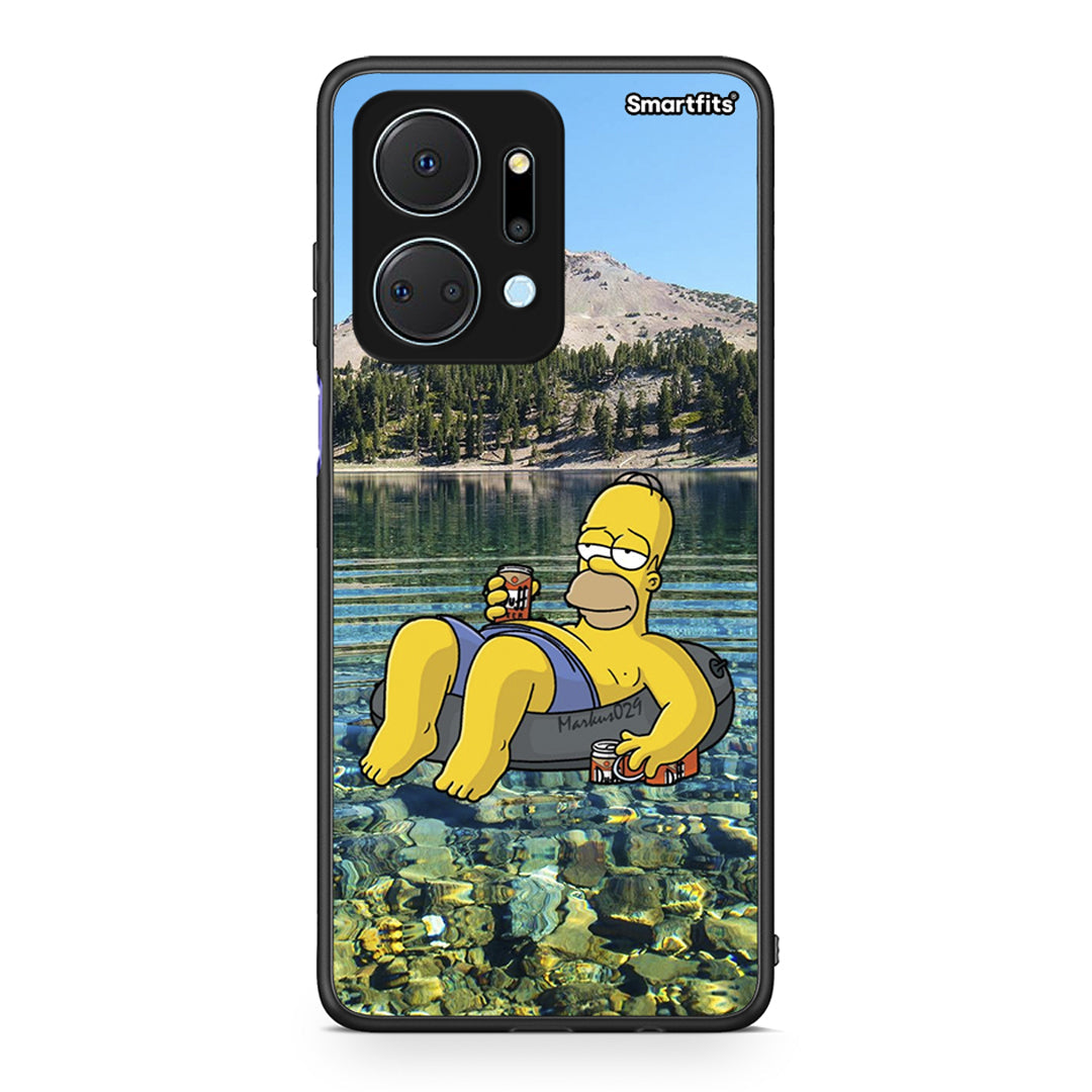 Honor X7a Summer Happiness Θήκη από τη Smartfits με σχέδιο στο πίσω μέρος και μαύρο περίβλημα | Smartphone case with colorful back and black bezels by Smartfits