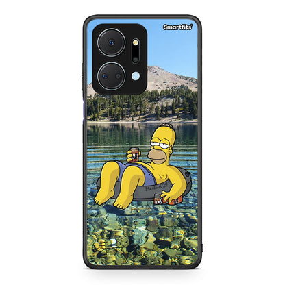 Honor X7a Summer Happiness Θήκη από τη Smartfits με σχέδιο στο πίσω μέρος και μαύρο περίβλημα | Smartphone case with colorful back and black bezels by Smartfits