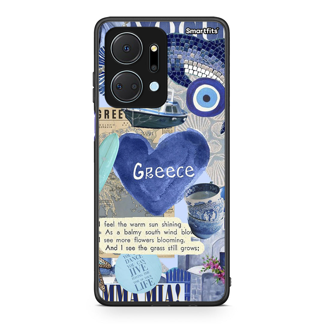 Honor X7a Summer In Greece Θήκη από τη Smartfits με σχέδιο στο πίσω μέρος και μαύρο περίβλημα | Smartphone case with colorful back and black bezels by Smartfits