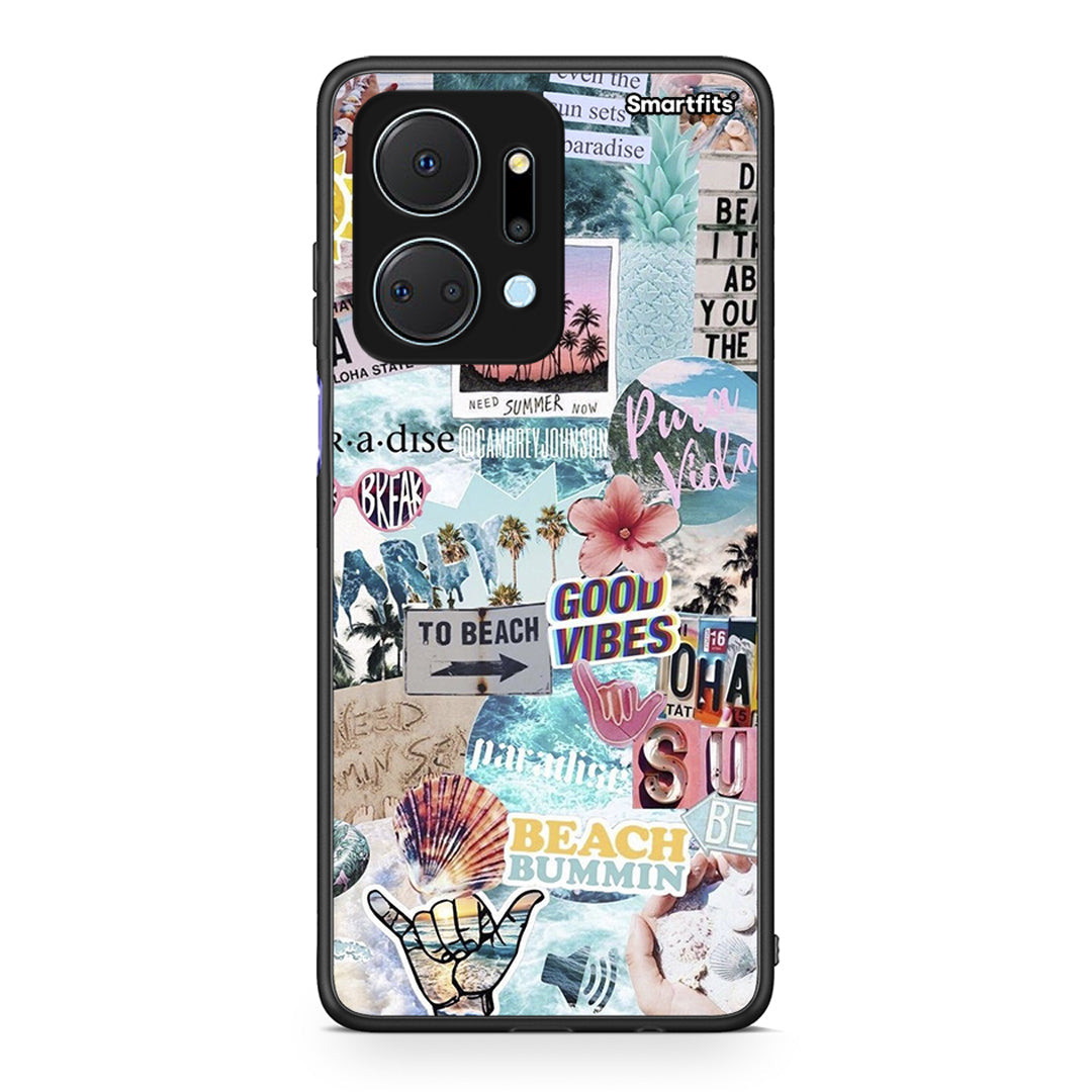 Honor X7a Summer Vibes Θήκη από τη Smartfits με σχέδιο στο πίσω μέρος και μαύρο περίβλημα | Smartphone case with colorful back and black bezels by Smartfits