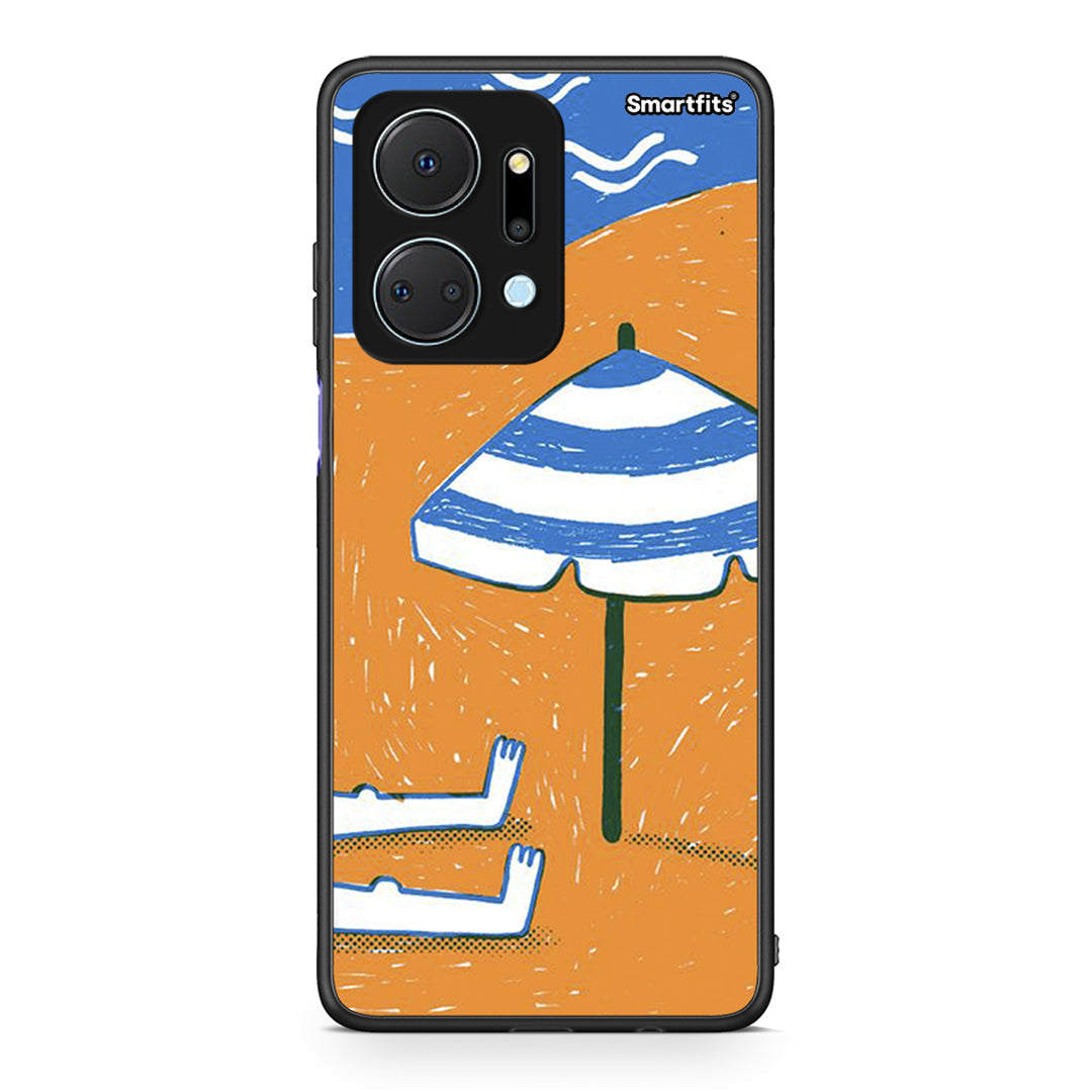 Honor X7a Summering Θήκη από τη Smartfits με σχέδιο στο πίσω μέρος και μαύρο περίβλημα | Smartphone case with colorful back and black bezels by Smartfits