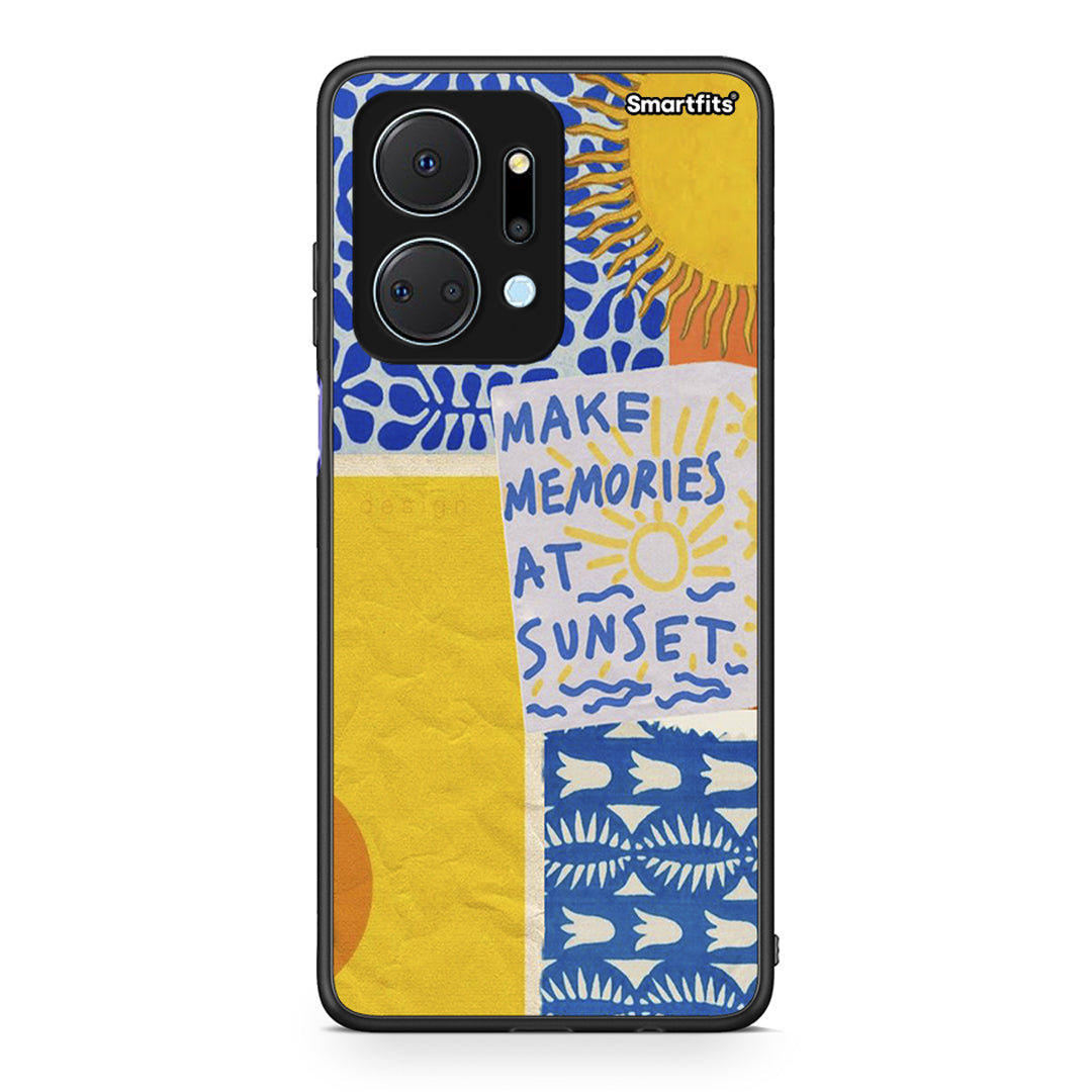 Honor X7a Sunset Memories Θήκη από τη Smartfits με σχέδιο στο πίσω μέρος και μαύρο περίβλημα | Smartphone case with colorful back and black bezels by Smartfits