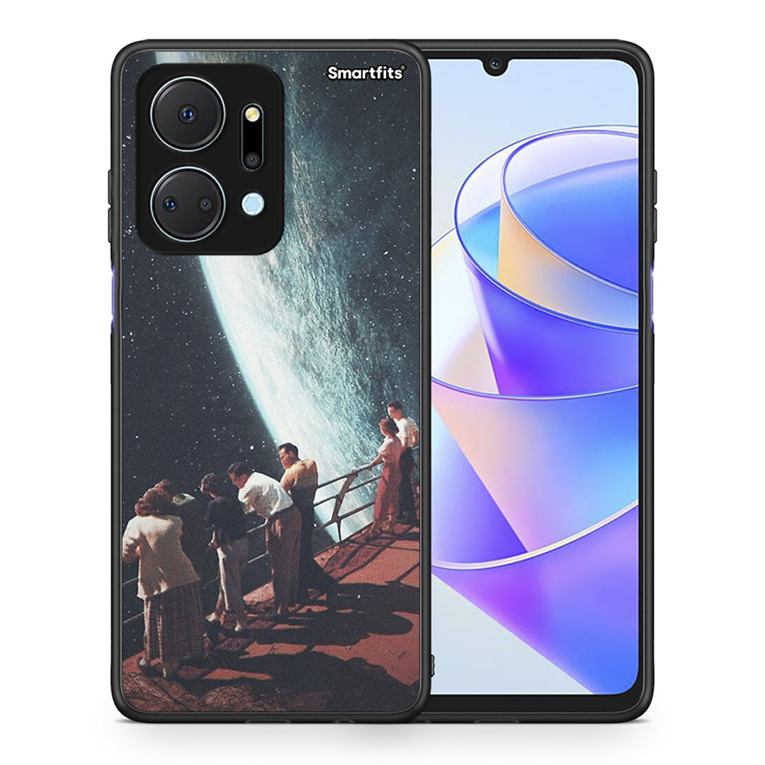 Θήκη Honor X7a Surreal View από τη Smartfits με σχέδιο στο πίσω μέρος και μαύρο περίβλημα | Honor X7a Surreal View case with colorful back and black bezels